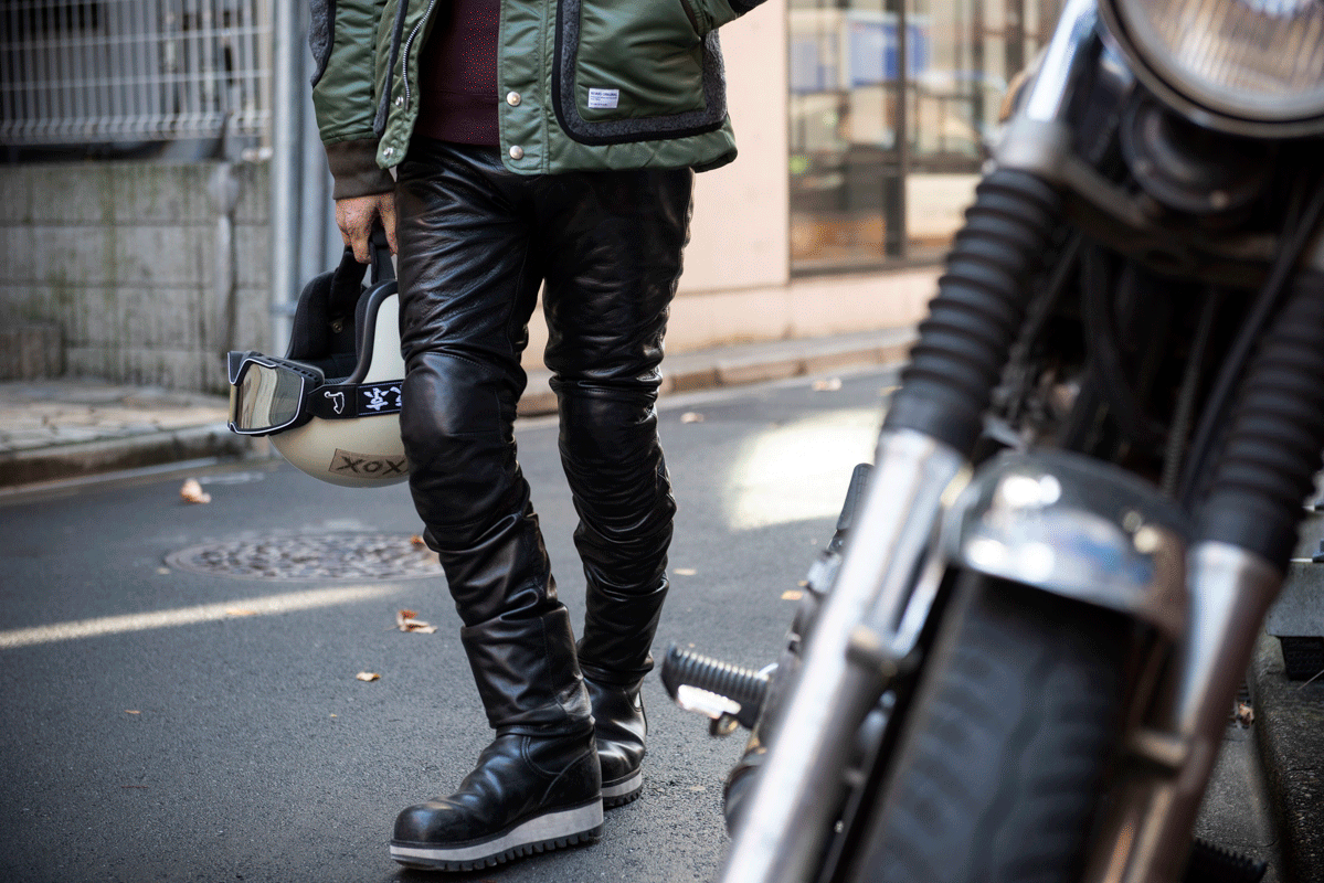 COWLEATHER PANTS FOR BIKERS / カウレザーパンツ フォー バイカー