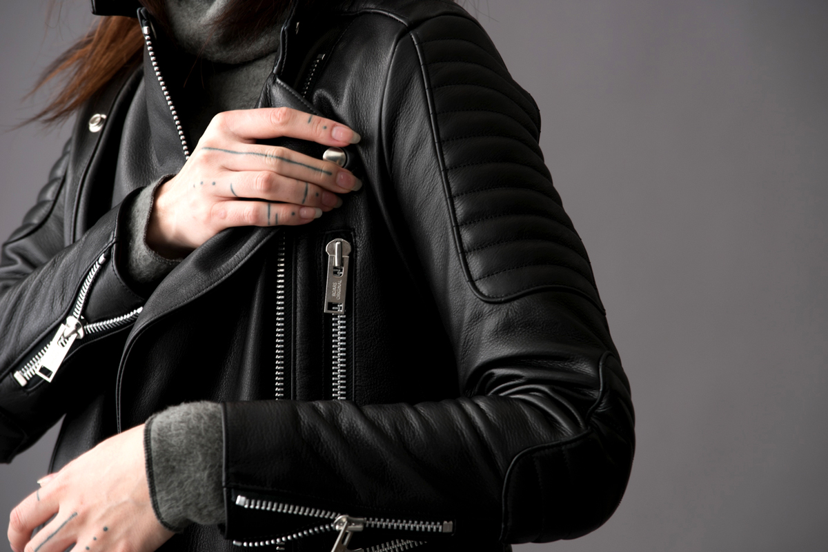 PADDED RIDERS JACKET FOR GIRL / パテットライダースジャケットフォーガール