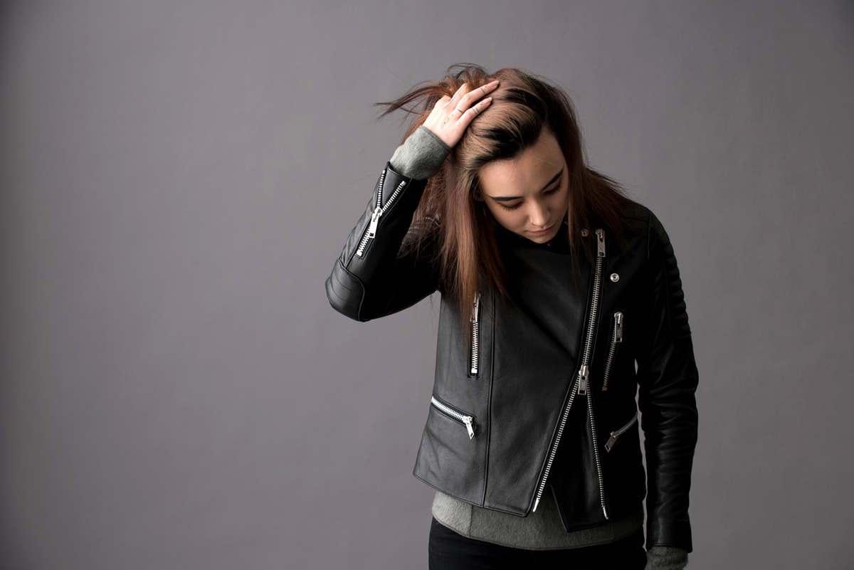 PADDED RIDERS JACKET FOR GIRL / パテットライダースジャケットフォーガール