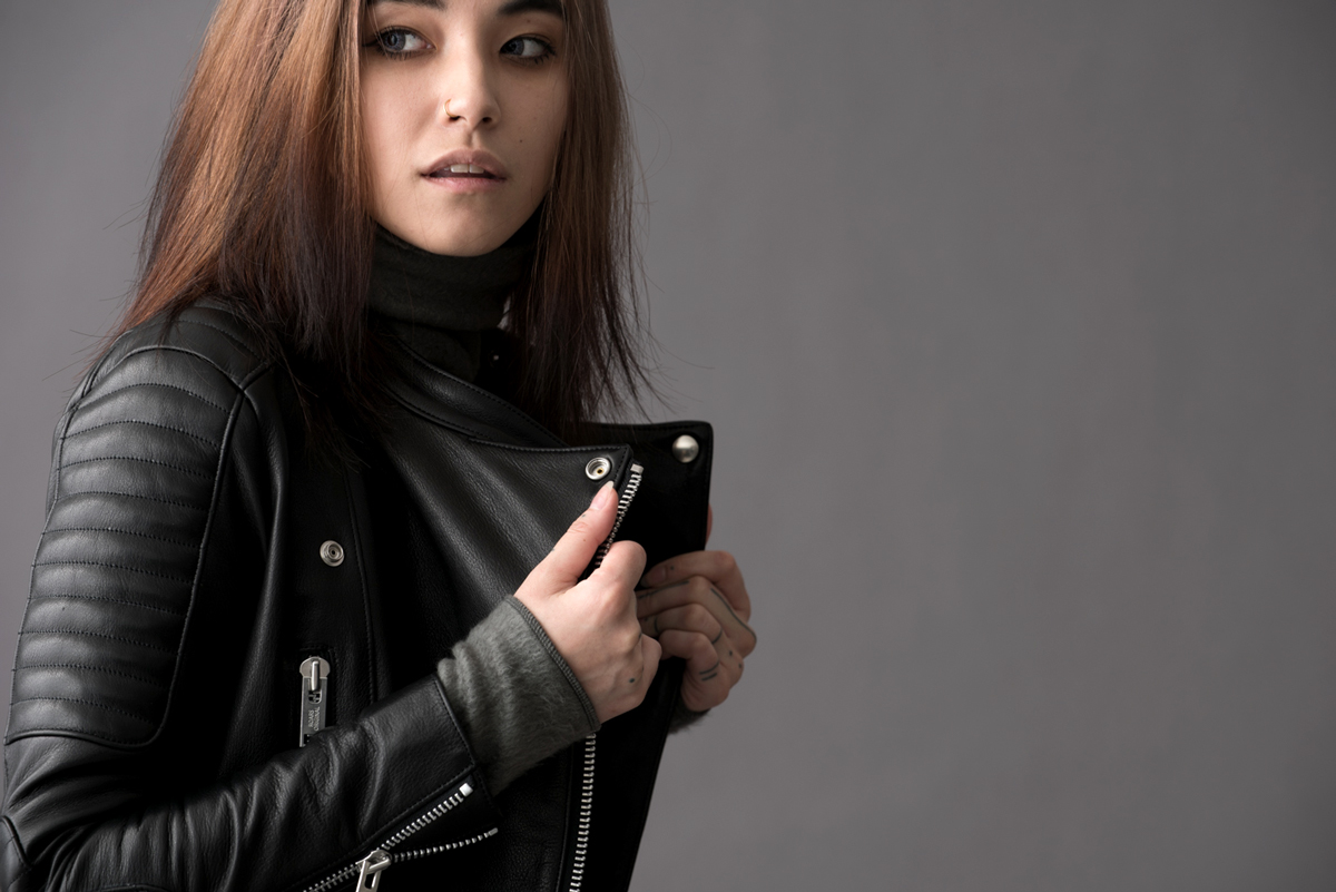 PADDED RIDERS JACKET FOR GIRL / パテットライダースジャケットフォーガール