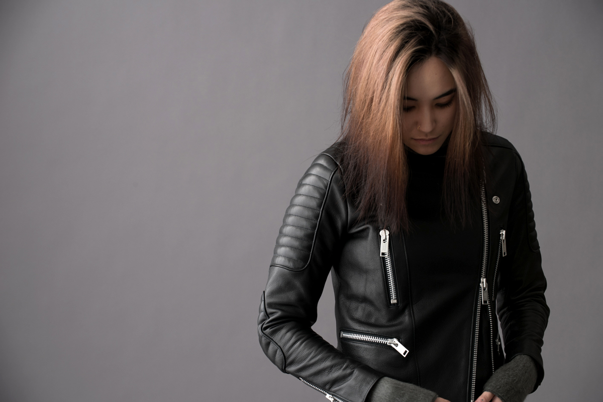 PADDED RIDERS JACKET FOR GIRL / パテットライダースジャケットフォーガール
