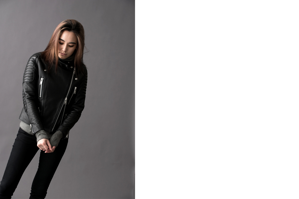 PADDED RIDERS JACKET FOR GIRL / パテットライダースジャケットフォーガール