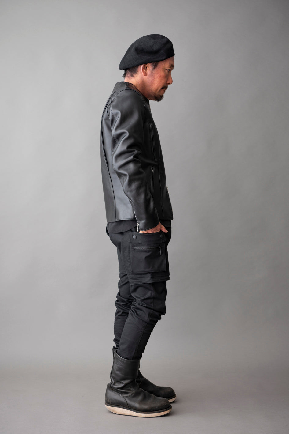 NO COLLAR PROTECTOR RIDERS JACKET / ノーカラープロテクターライダースジャケット