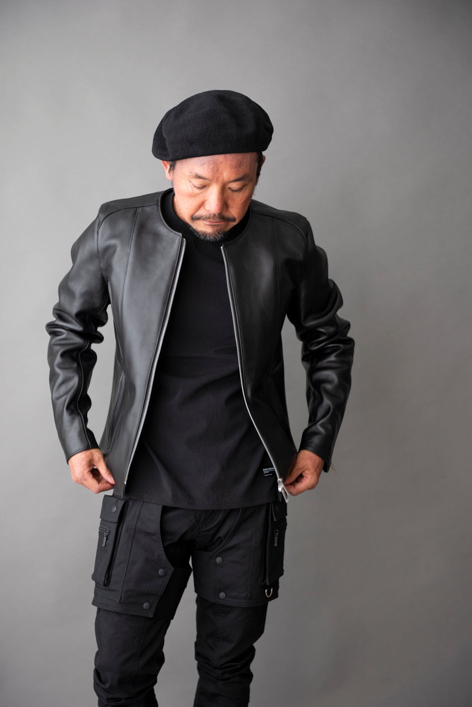 NO COLLAR PROTECTOR RIDERS JACKET / ノーカラープロテクターライダースジャケット