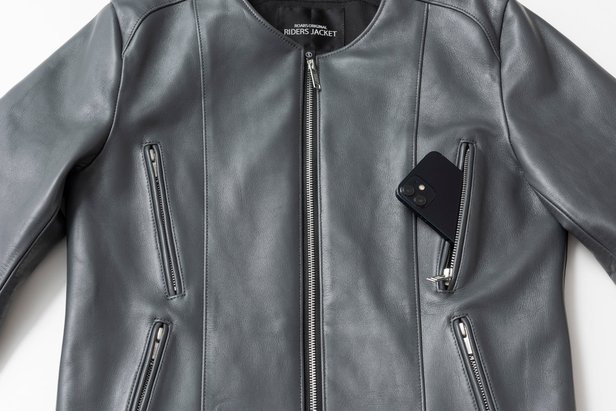 NO COLLAR PROTECTOR RIDERS JACKET / ノーカラープロテクターライダースジャケット