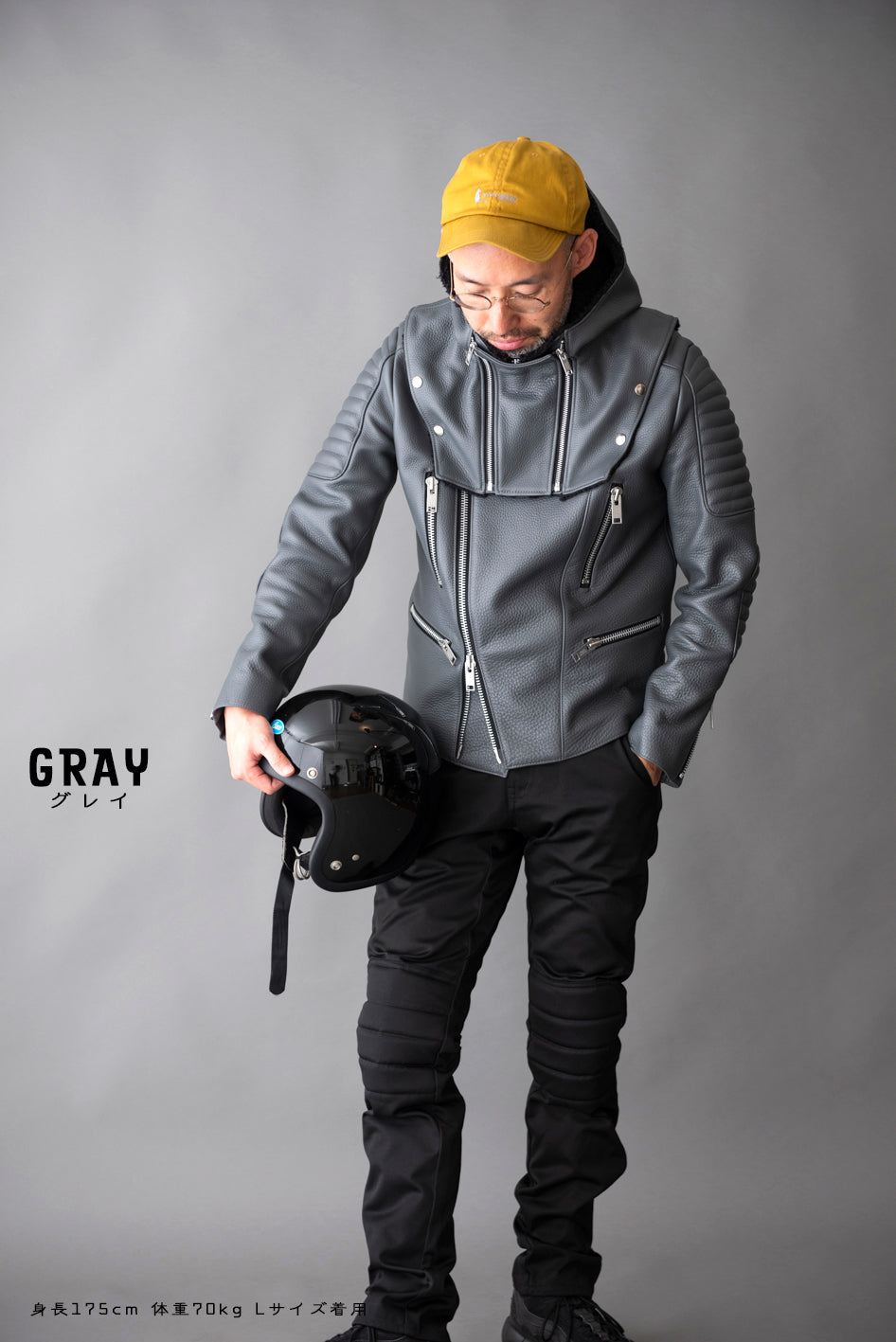 LEATHER HOOD NECK WARMER / レザーフードネックウォーマー