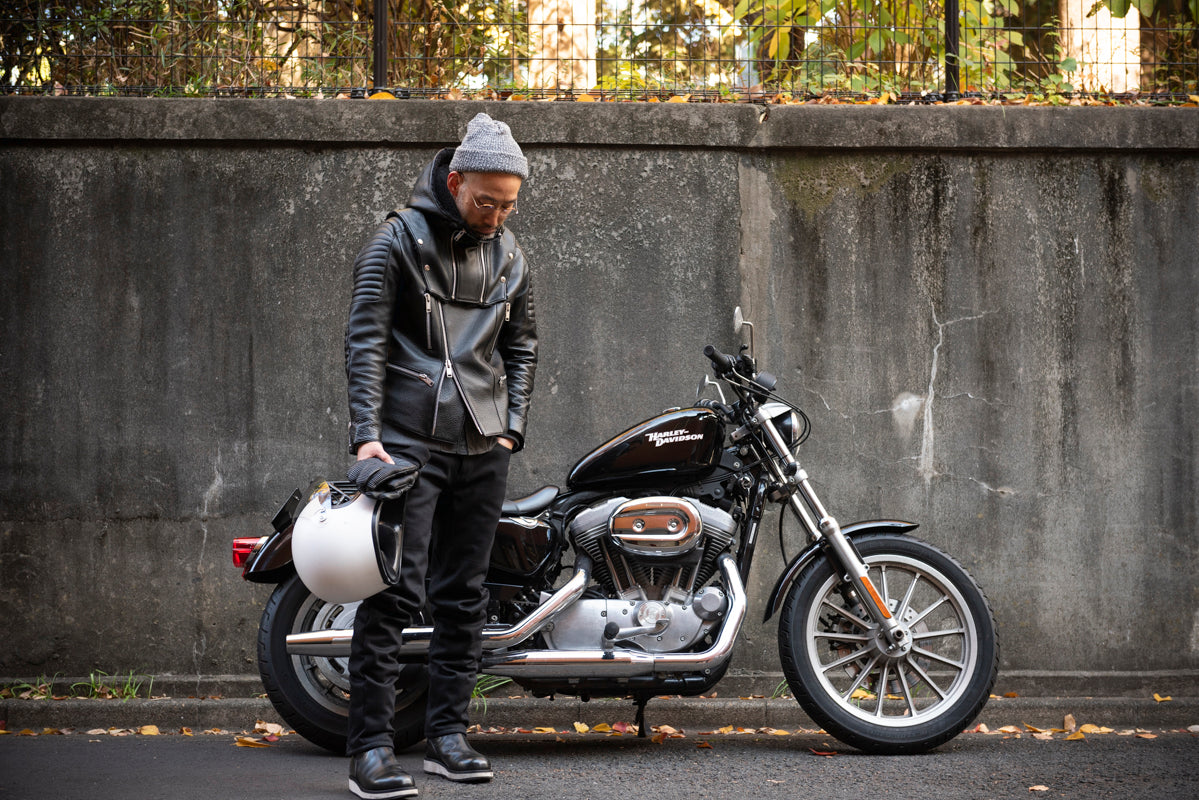 LEATHER HOOD NECK WARMER / レザーフードネックウォーマー