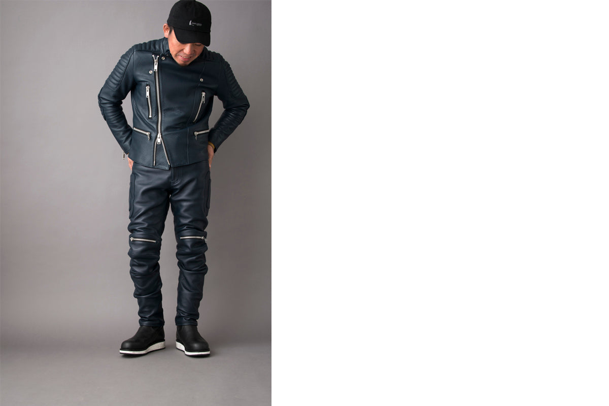 PADDED LEATHER PANTS / パテットレザーパンツ