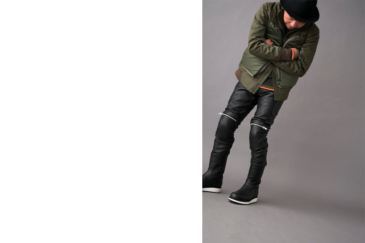 PADDED LEATHER PANTS / パテットレザーパンツ