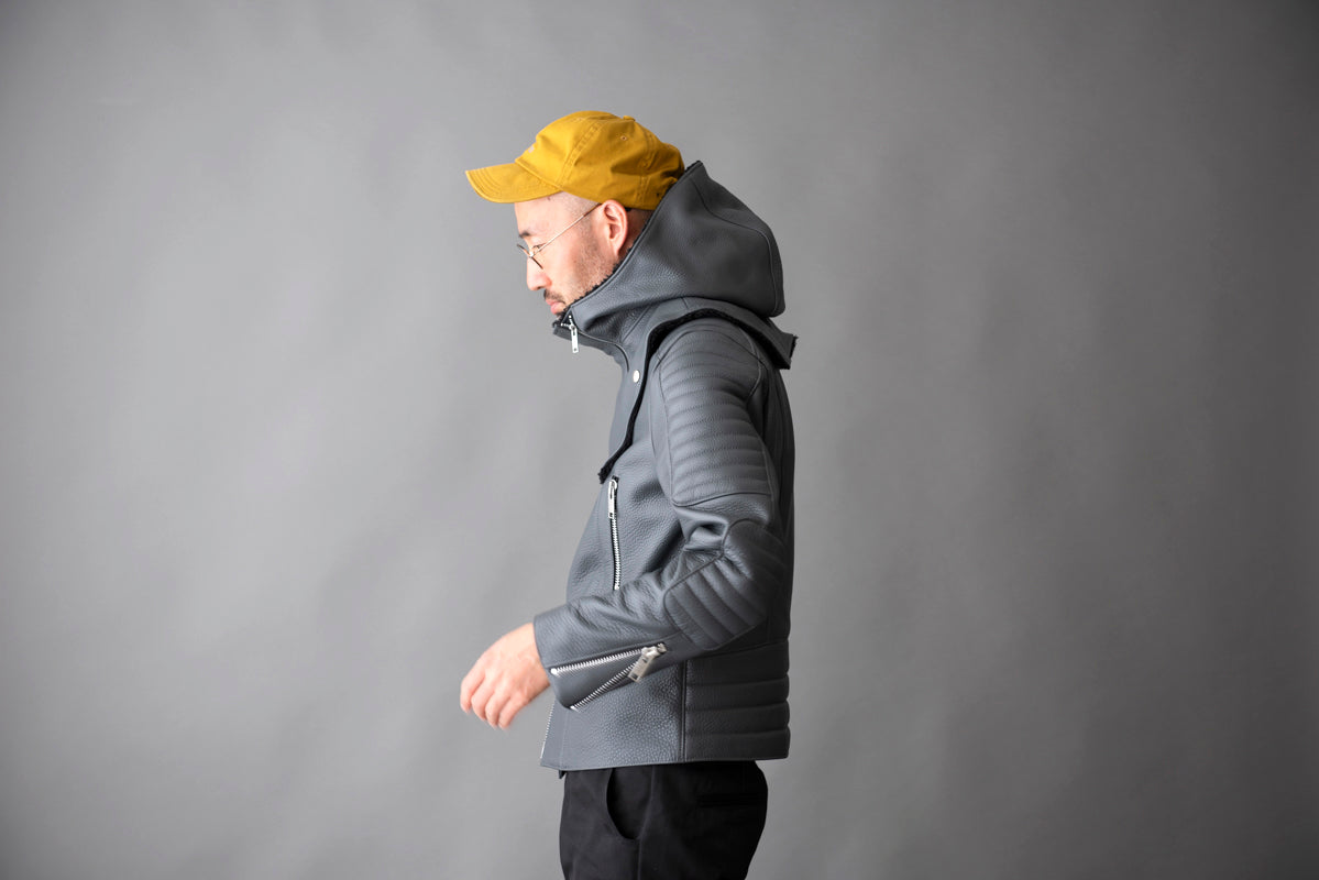 LEATHER HOOD NECK WARMER / レザーフードネックウォーマー