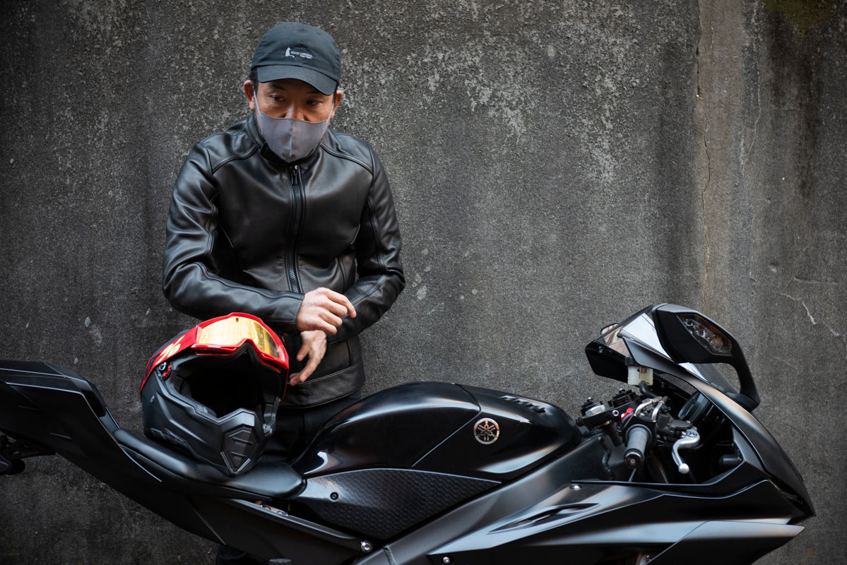 SHIRRING SINGLE RIDERS JACKET PROTECTOR / シャーリングシングルライダースジャケット　プロテクター