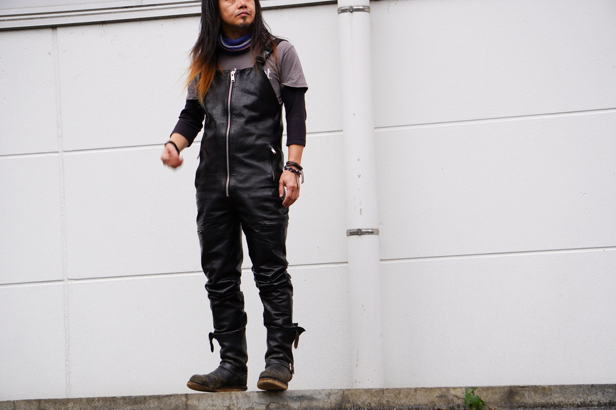 LEATHER OVER ALL / レザーオーバーオール