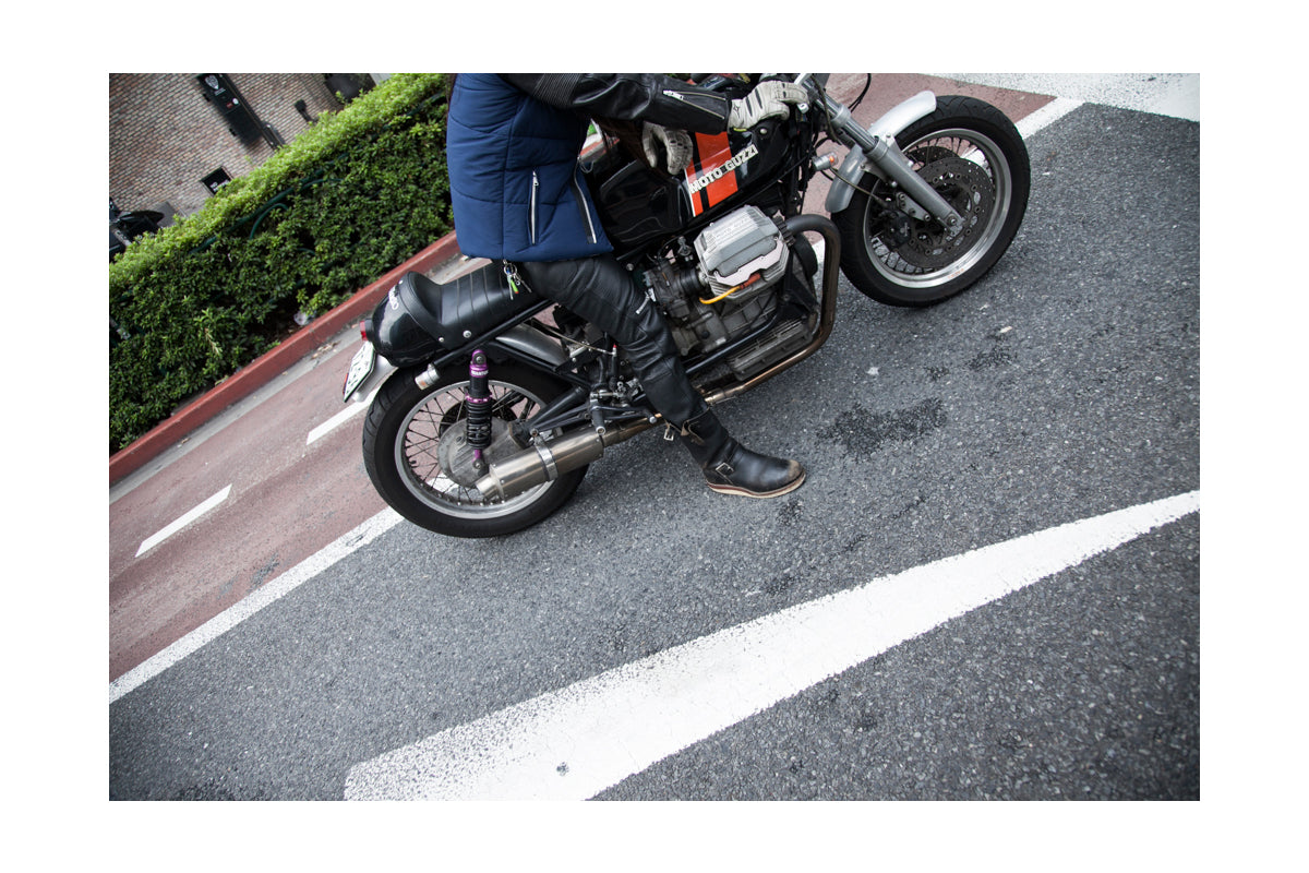 PADDED LEATHER PANTS / パテットレザーパンツ