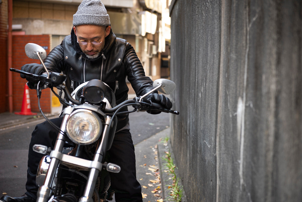 LEATHER HOOD NECK WARMER / レザーフードネックウォーマー