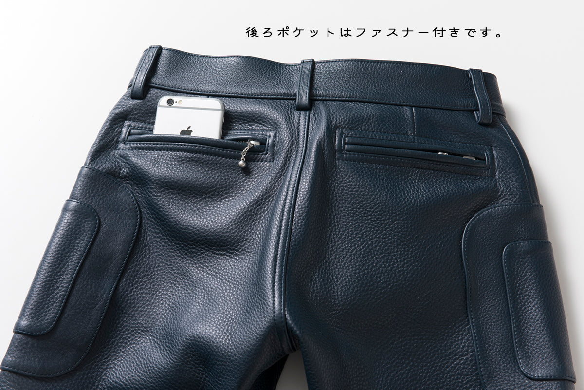 PADDED LEATHER PANTS / パテットレザーパンツ