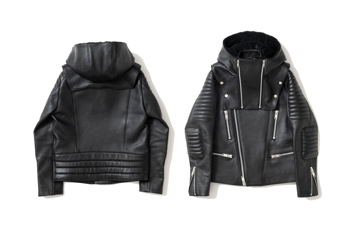 LEATHER HOOD NECK WARMER / レザーフードネックウォーマー