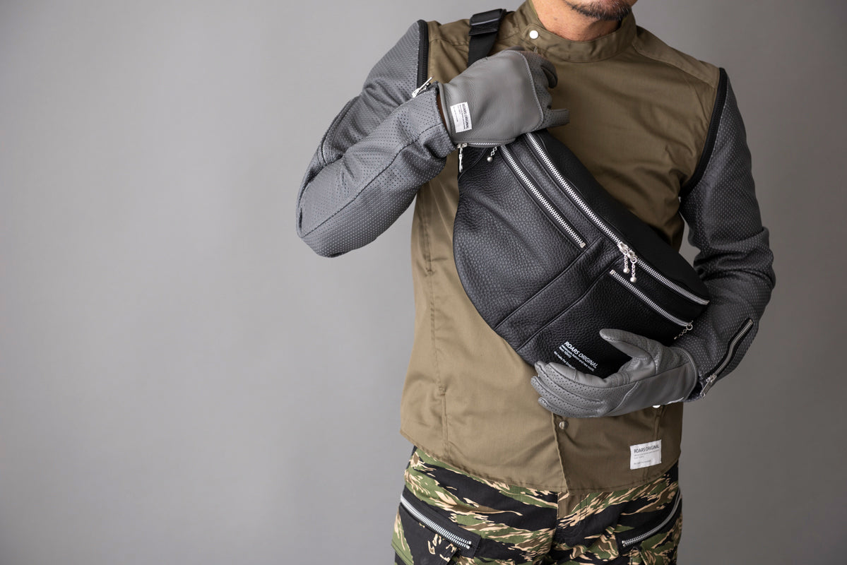 LEATHER SLEEVE PUNCHING MESH / パンチングメッシュ革袖