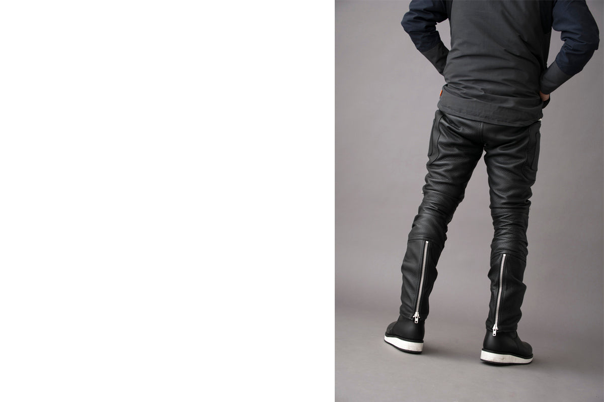 PADDED LEATHER PANTS / パテットレザーパンツ
