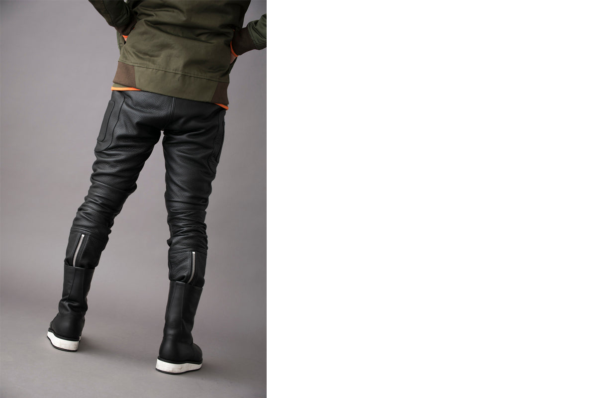 PADDED LEATHER PANTS / パテットレザーパンツ