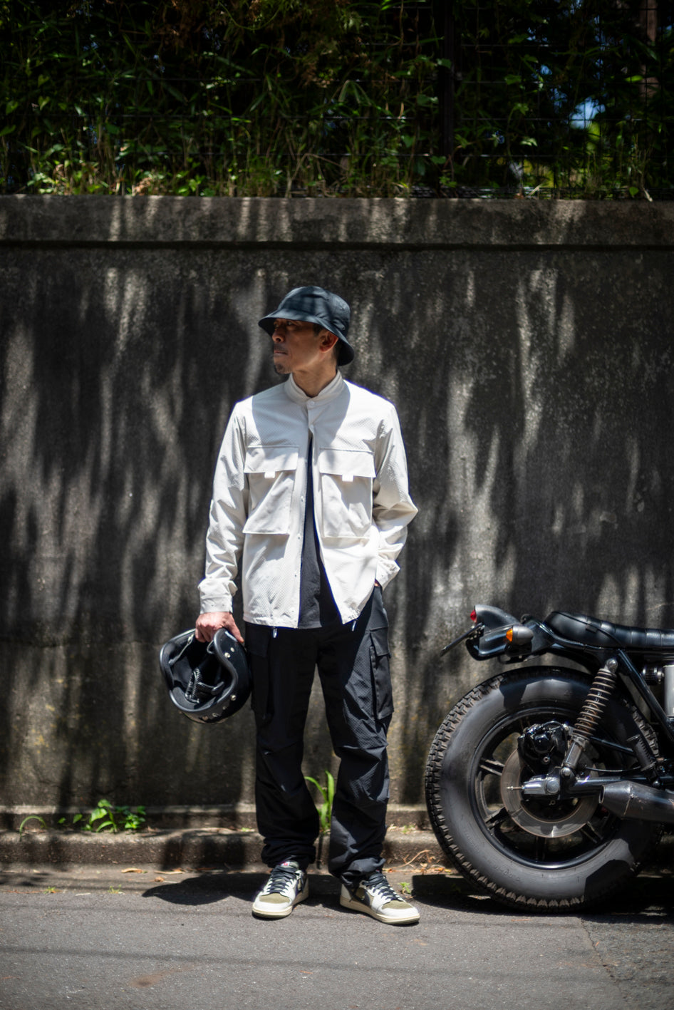 RIP STOP PUNCHING MESH SHIRTS / リップストップパンチングメッシュシャツ