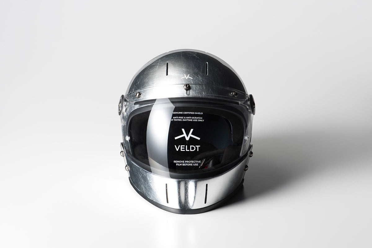 VELDT×ROARS ORIGINAL HELMET SILVER FOIL / ヴェルト×ロアーズオリジナルヘルメットシルバーフォイル