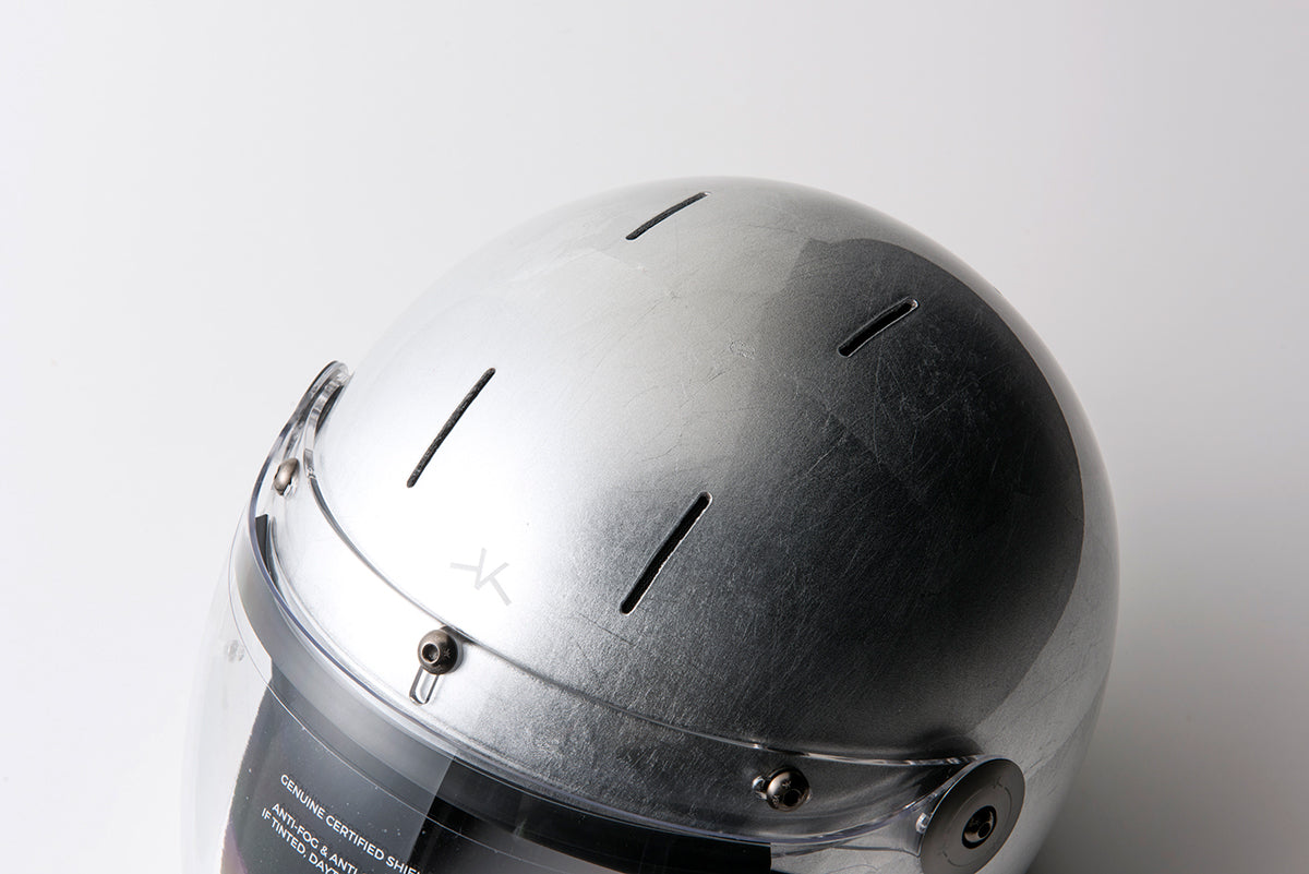 VELDT×ROARS ORIGINAL HELMET SILVER FOIL / ヴェルト×ロアーズオリジナルヘルメットシルバーフォイル