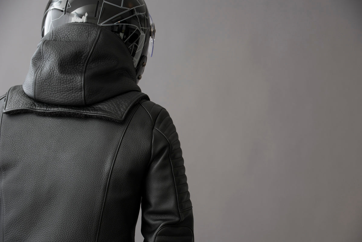LEATHER HOOD NECK WARMER / レザーフードネックウォーマー