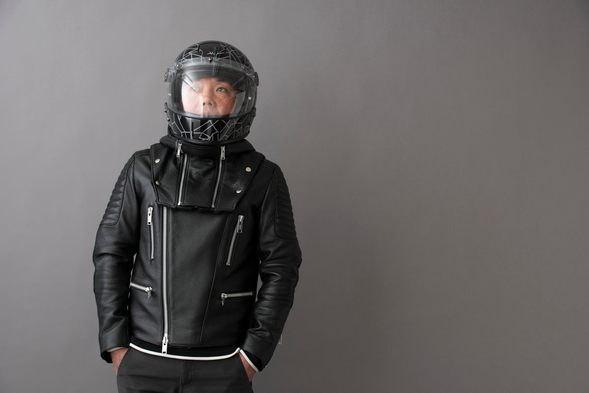 LEATHER HOOD NECK WARMER / レザーフードネックウォーマー