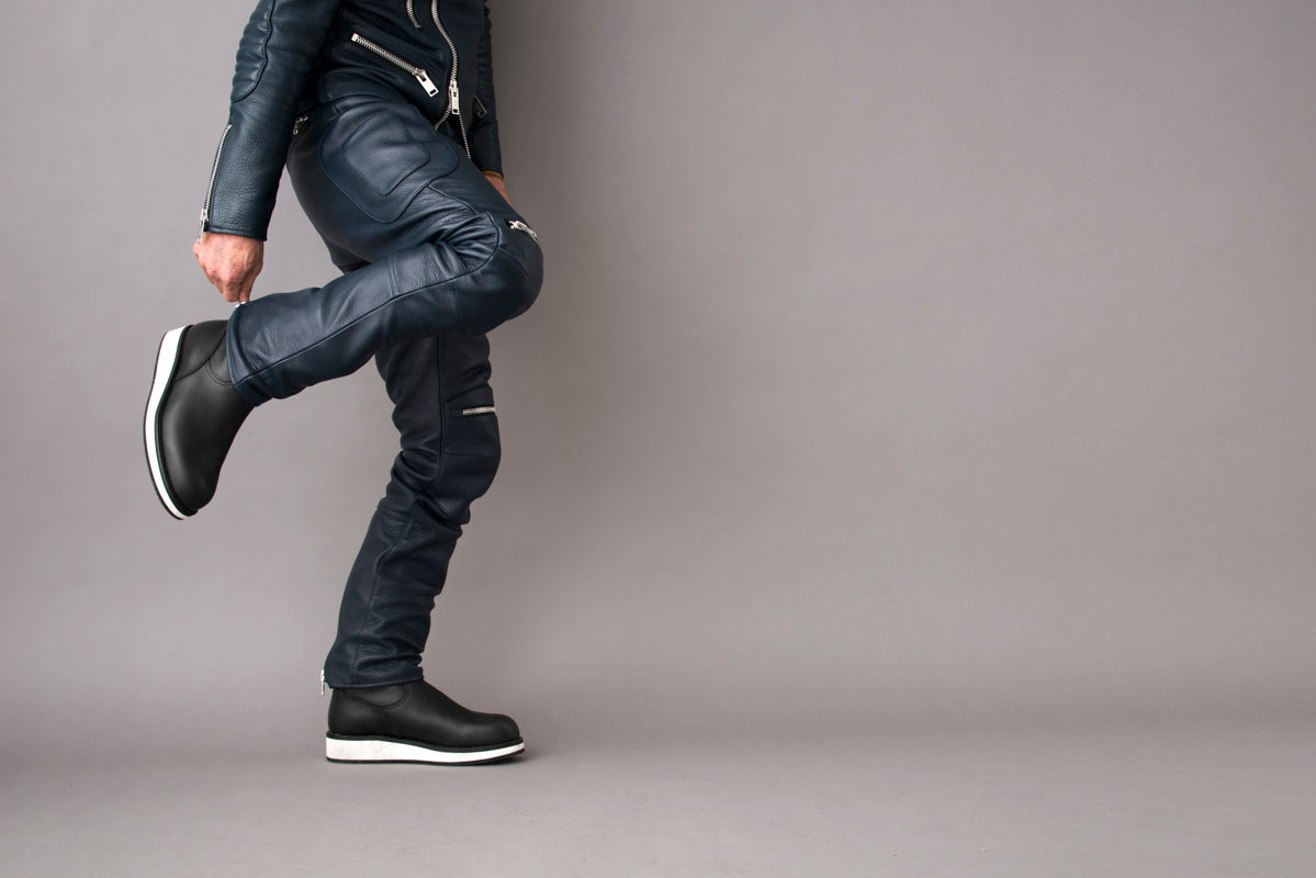PADDED LEATHER PANTS / パテットレザーパンツ