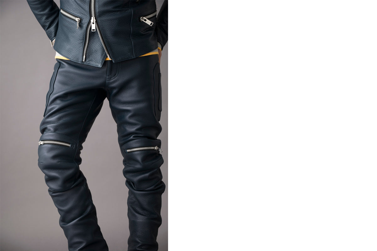 PADDED LEATHER PANTS / パテットレザーパンツ