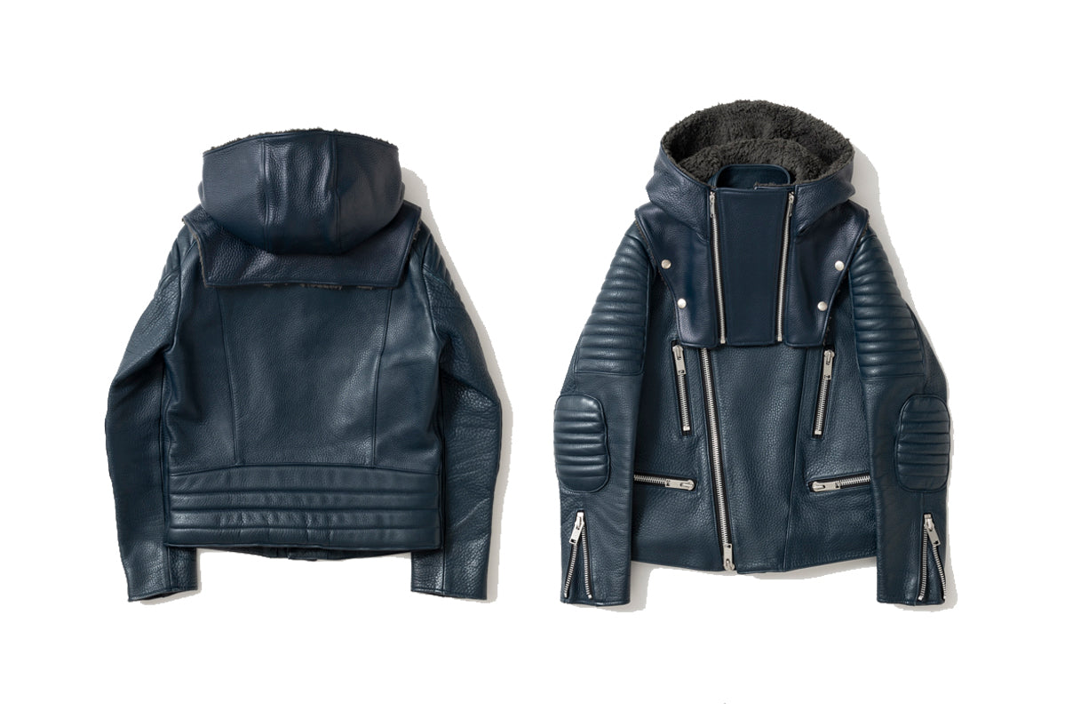 LEATHER HOOD NECK WARMER / レザーフードネックウォーマー