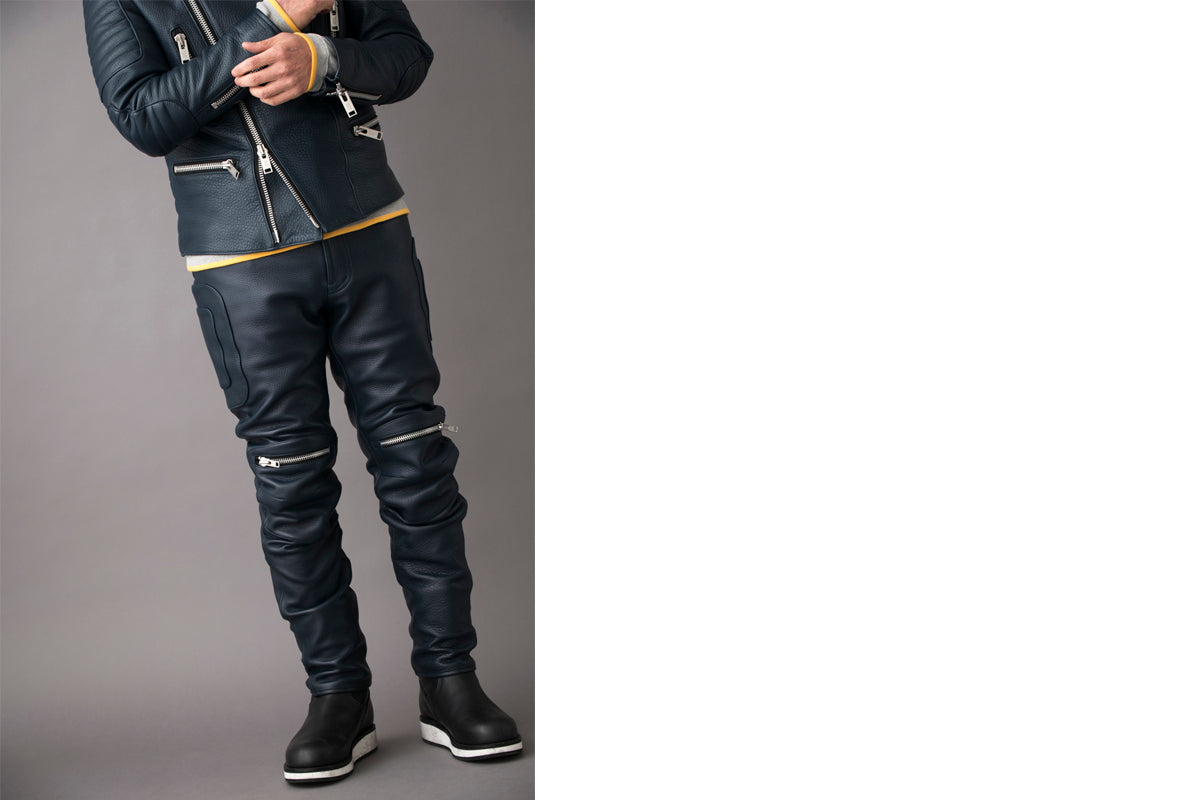 PADDED LEATHER PANTS / パテットレザーパンツ