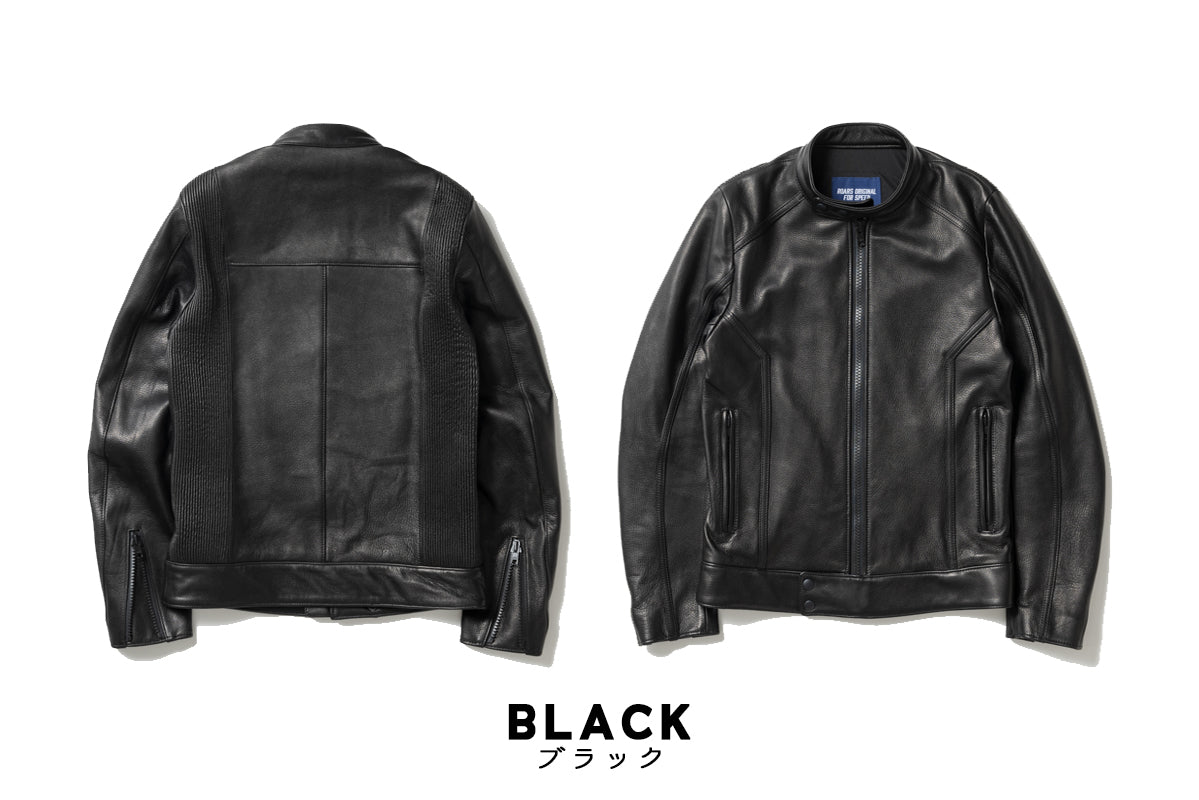 SHIRRING SINGLE RIDERS JACKET PROTECTOR / シャーリングシングルライダースジャケット　プロテクター