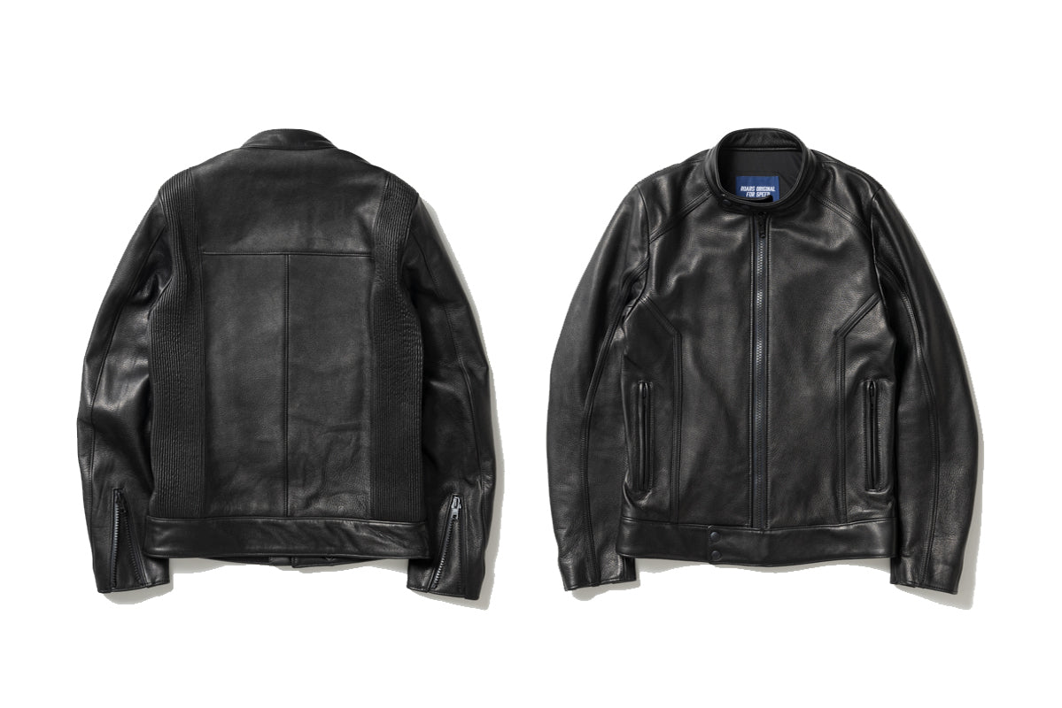 SHIRRING SINGLE RIDERS JACKET PROTECTOR / シャーリングシングルライダースジャケット　プロテクター