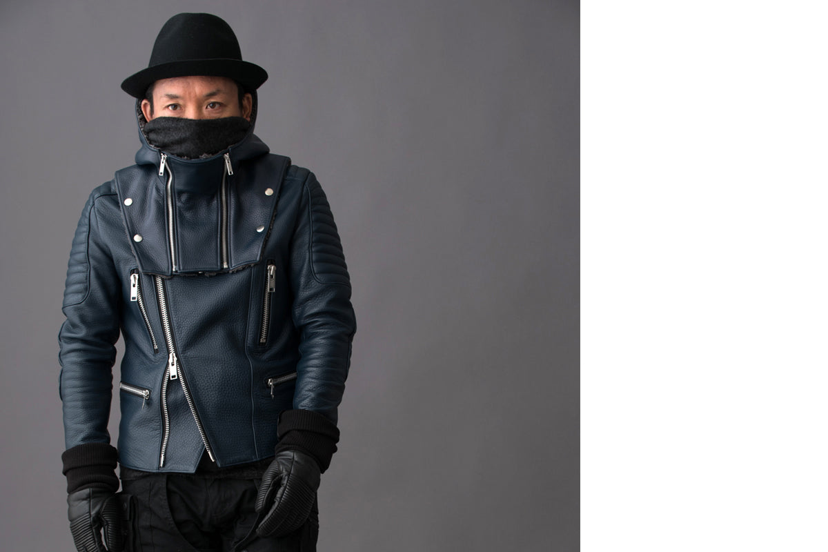 LEATHER HOOD NECK WARMER / レザーフードネックウォーマー