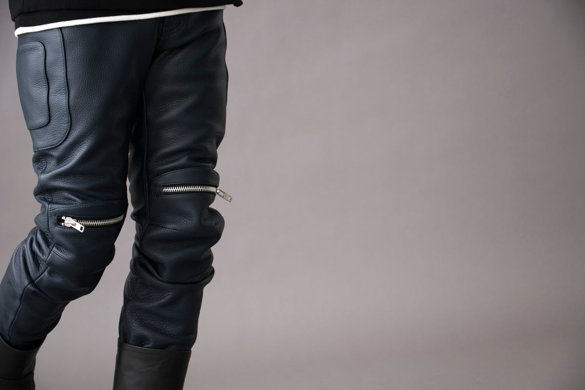 PADDED LEATHER PANTS / パテットレザーパンツ