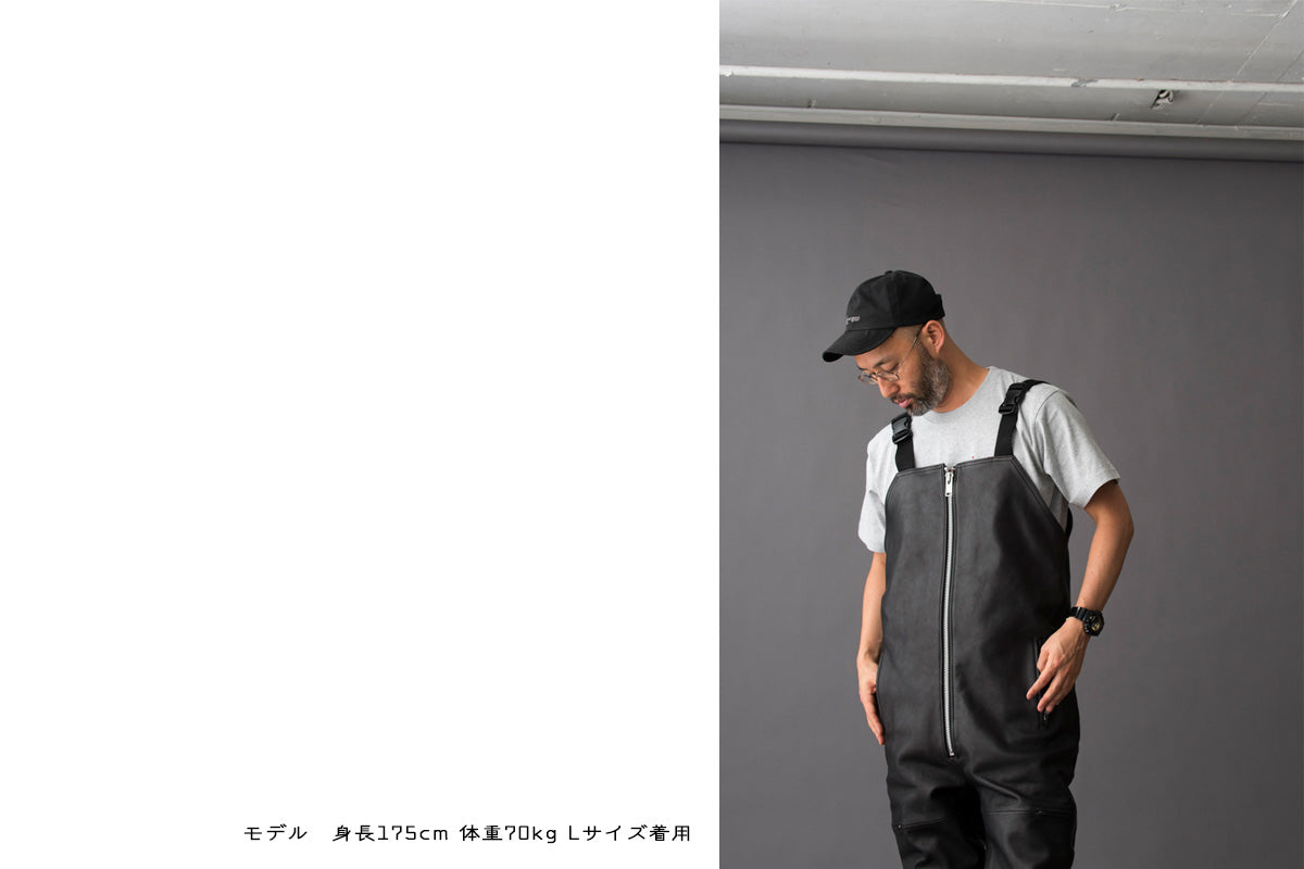 LEATHER OVER ALL / レザーオーバーオール