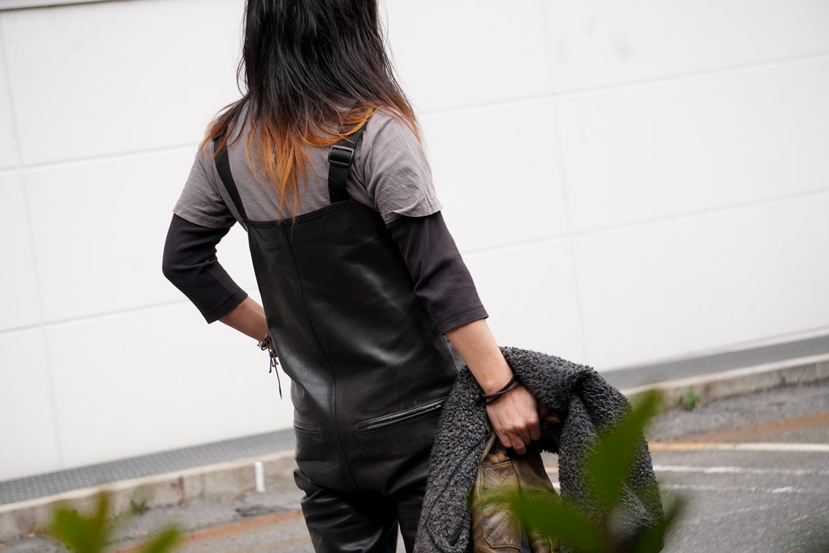 LEATHER OVER ALL / レザーオーバーオール