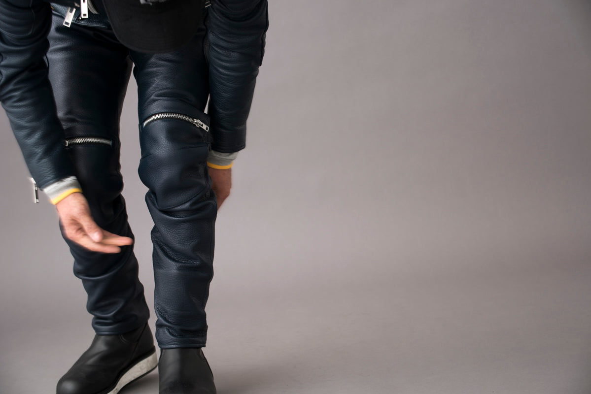 PADDED LEATHER PANTS / パテットレザーパンツ