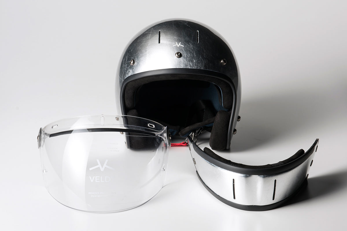 VELDT×ROARS ORIGINAL HELMET SILVER FOIL / ヴェルト×ロアーズオリジナルヘルメットシルバーフォイル