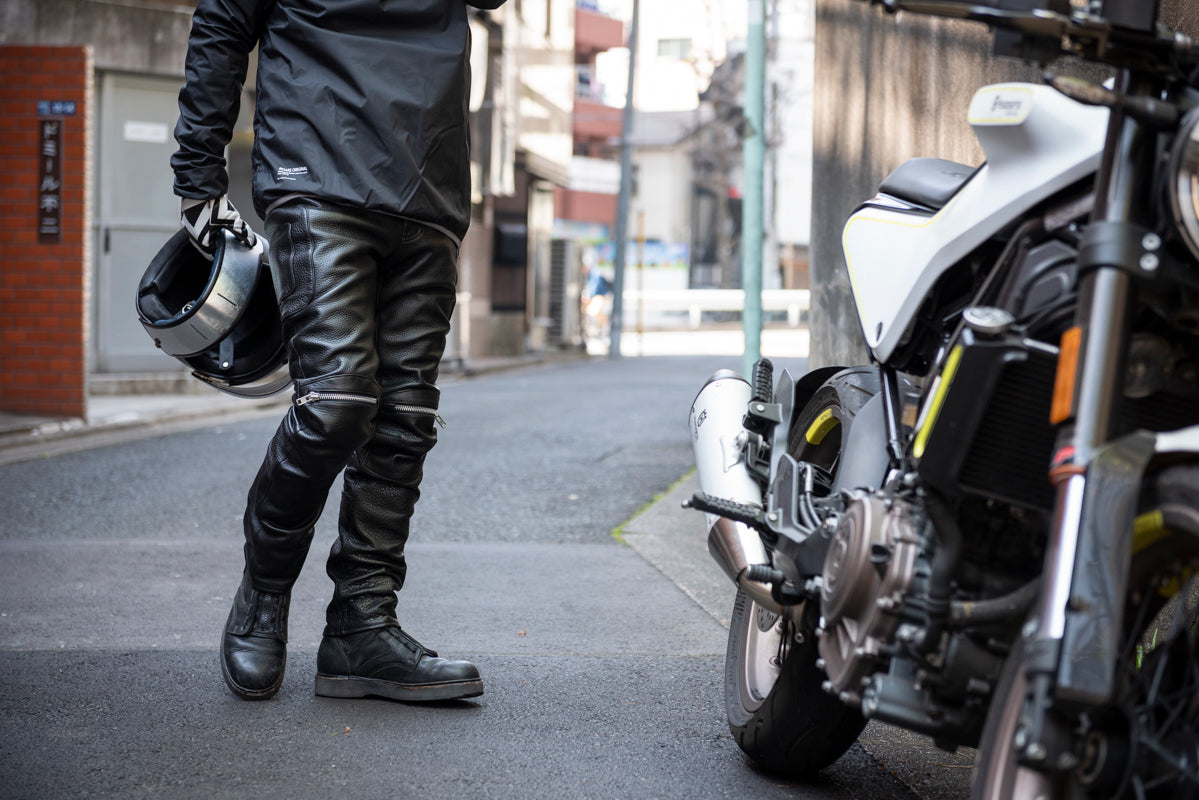 PADDED LEATHER PANTS / パテットレザーパンツ