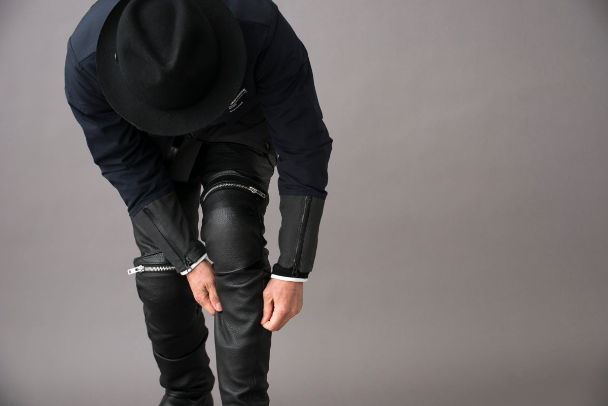 PADDED LEATHER PANTS / パテットレザーパンツ