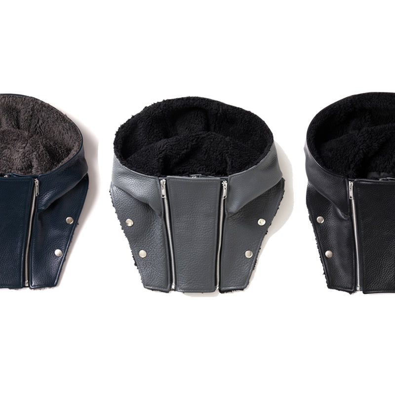 LEATHER HOOD NECK WARMER / レザーフードネックウォーマー