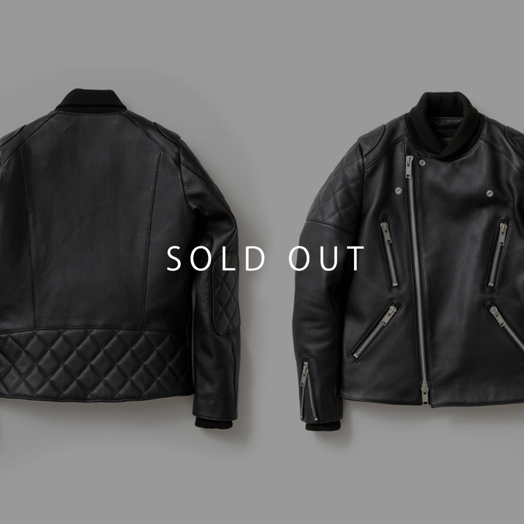 QUILTING PAD RIDERS JACKET / キルティングライダースジャケット