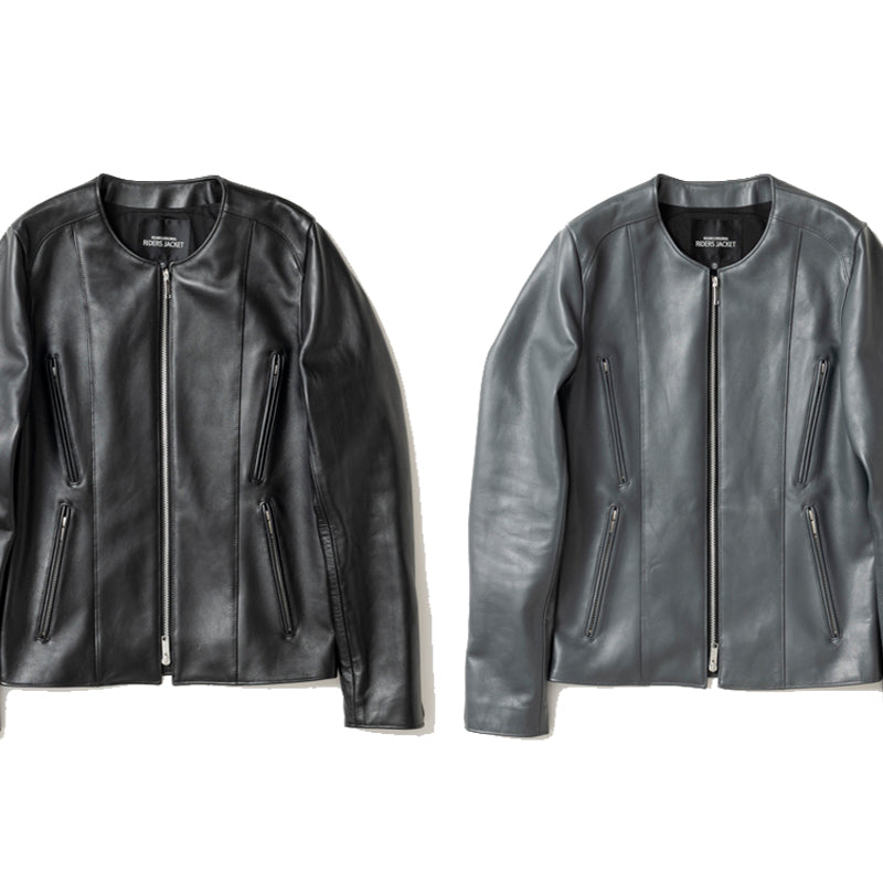 NO COLLAR PROTECTOR RIDERS JACKET / ノーカラープロテクターライダースジャケット