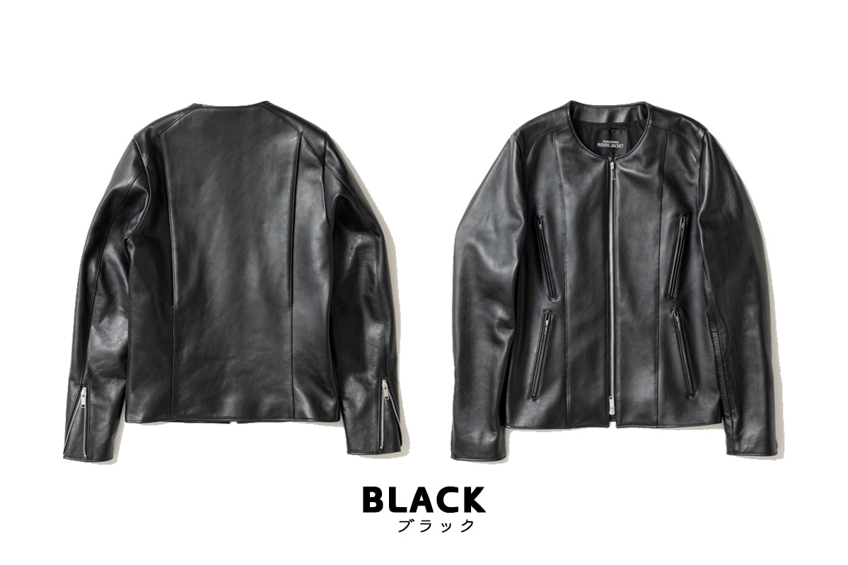 NO COLLAR PROTECTOR RIDERS JACKET / ノーカラープロテクターライダースジャケット