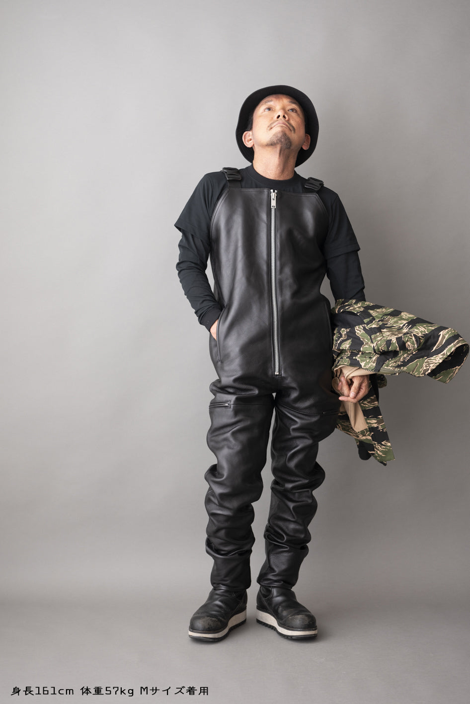 LEATHER OVER ALL / レザーオーバーオール