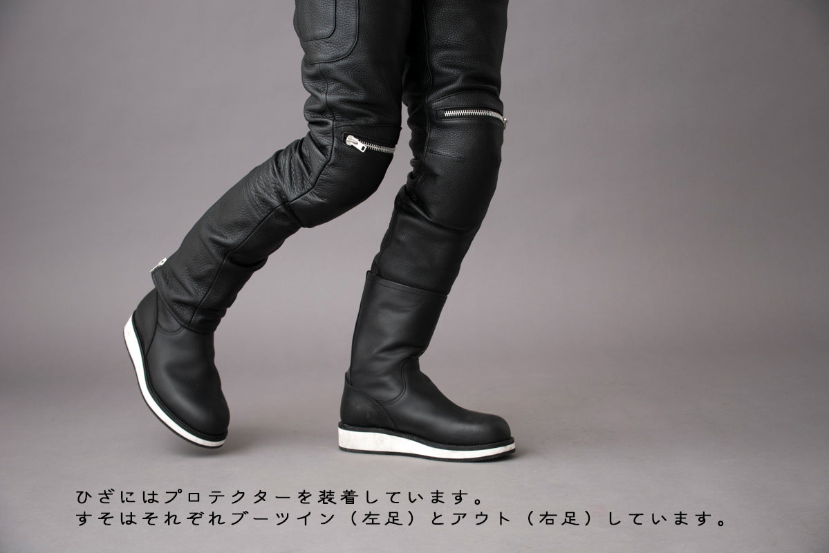 PADDED LEATHER PANTS / パテットレザーパンツ