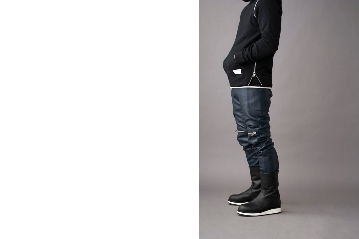 PADDED LEATHER PANTS / パテットレザーパンツ