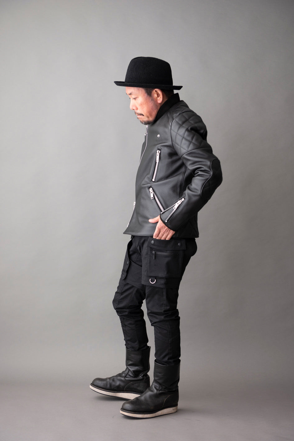 QUILTING PAD RIDERS JACKET / キルティングライダースジャケット